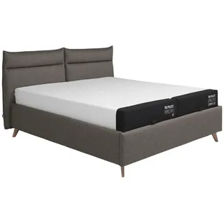 Tempur Polsterbett , Dunkelbraun , Holz , Buche,Eiche , massiv , H2 + H3 , Höhe ca. 25 cm , 180x200 cm , Bezug abnehmbar/waschbar,Über- und Sondergrößen erhältlich, gepolstertes Kopfteil, Stoffauswahl, Kopfteilauswahl,Tellerauflagen , Schlafzimmer, Betten, Polsterbetten