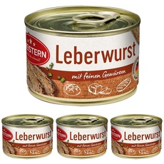 Dreistern Leberwurst, 160 g (Packung mit 4)