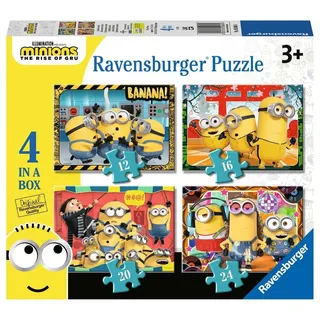Ravensburger Minions 2 The Rise of Gru Puzzle für Kinder ab 3 Jahren, 10,2 cm Box (12, 16, 20, 24 Teile)
