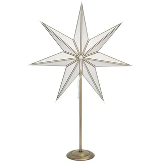 Star Trading Weihnachtsstern Nicolas weiß-gold - Weiß, Gold