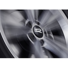 Bild von 000071213F Dynamische Nabenkappen (4 Stück) Radnabenkappen, schwarz glänzend, mit R-Logo, für Original VW Leichtmetallfelgen mit serienmäßiger Radnabenkappe 5G0601171 oder 5H0601171