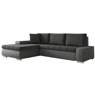 Mirjan24 Eckcouch Textil 5-Sitzer Grau
