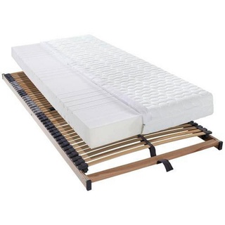 Sleeptex Matratzenset , Holz , 2-teilig , Birke , massiv , H2 , 90x190 cm , Über- und Sondergrößen erhältlich, Bezug abnehmbar/waschbar, Ober- und Unterseite versteppt, für Hausstauballergiker geeignet, wendbar, für verstellbare Lattenroste geeignet, Tragegriffe, atmungsaktiv, aktive Schulterzone,Über- und Sondergrößen erhältlich, Federholzleisten verleimt, bewegliche Leistenlagerung, Federleisten mit Triokappen, Mittelgurt, nicht verstellbar , Schlafzimmer, Matratzensets