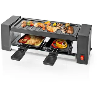 Nedis Raclette-Gourmetteller Grill 2Personen Rectangle - Schwarz