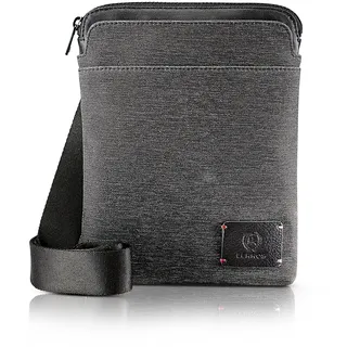 Umhängetasche LERROS "Basic Umhängetasche, klein", Herren, Gr. B/H/T: 20cm x 25cm, grau, Polyester, Polyurethan (PU), Taschen Umhängetasche