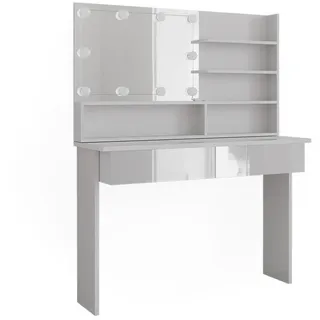 Vicco Schminktisch Azur Weiß 120 cm mit LED Beleuchtung, Model 42875 - Weiß