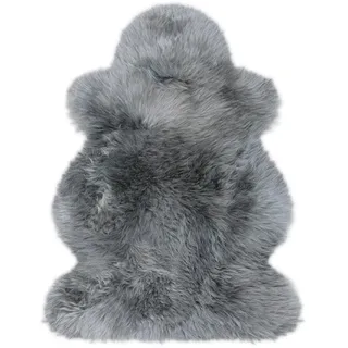 Heitmann Felle Fellteppich »Lammfell farbig - Premium Qualität« fellförmig 70 mm Höhe echtes Austral. Lammfell, besonders dicht & weich, Wohnzimmer, grau