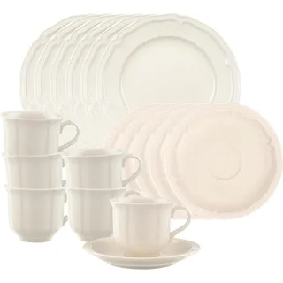 Villeroy & Boch Manoir Kaffeeservice 18-tlg. weiß