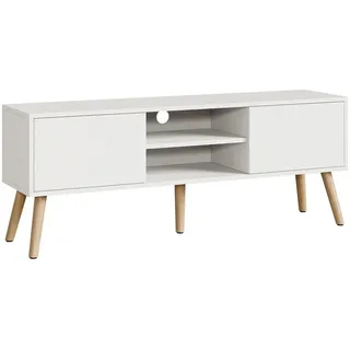 [en.casa] Eskilstuna Lowboard 120x46,5x29,5 cm Weiß Holz