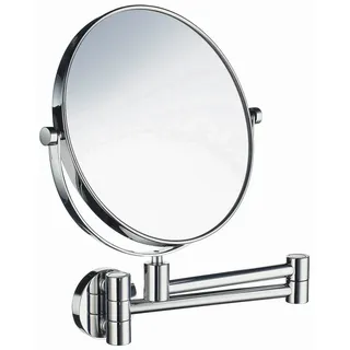 Smedbo Schminkspiegel , Metall , rund , 20x20x34 cm , feuchtraumgeeignet , Spiegel, Schminkspiegel