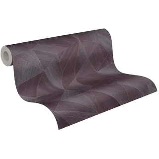 Livingwalls Grafik-Vliestapete – Lila, Grau, Rosé – 10,05 x 0,53 m