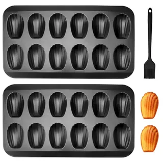 Madeleines Backform Madeleine Backblech Form Blech Karbonstahl mit Antihaftbeschichtung für Kuchenform Ofen Backen Schokolade Brownies 40x22.8 cm