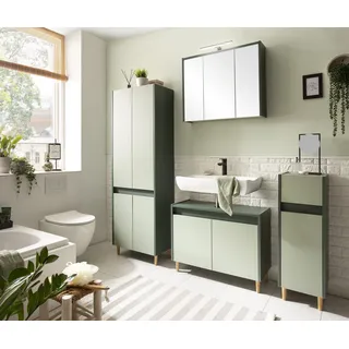 WELLTIME »Lovis, Breite 30 cm« Wechselbarer Türanschlag, Möbelfüße aus Massivholz,