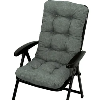 AMPO Gartenkissen Stuhlkissen Liegenauflage Polsterkissen Liegepolster Sessel - Grau