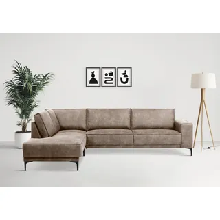 otto home »OLAND L-Form, B: 289 cm, Skandi-Design« Struktur, Flachgewebe, Luxus-Microfaser, Boucle,
