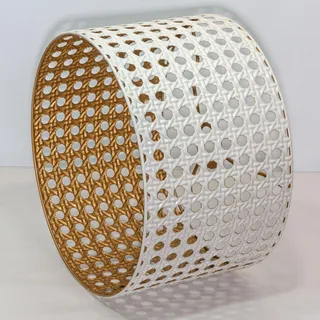 Osasy Vintage Metal Rund Lampenschirm, Weißgold, Hohlgeschnitzt, Trommelform, für Stehlampe, Hängelampe, Tischlampe, Deckenleuchte