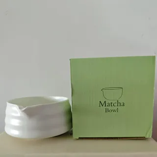 YlobdolY traditionell handgefertigte Keramik-Matcha-Schüssel mit Ausgießer, massives glasiertes Porzellan, gestreift, japanische Tee-Rührschüssel mit Geschenkbox