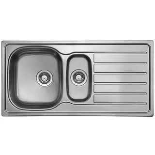 Respekta Dallas 1,5 Becken links Einbauspüle Edelstahl Handbetätigung 1000 x 500 mm