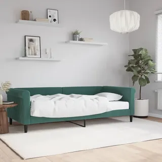 Design Bettrahmen inkl. Lattenrost - Tagesbett mit Matratze Dunkelgrün 90x200 cm Samt - Klassische Betten 2025 Neu8583594 2parcel - Grün