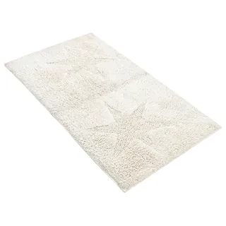 andas Badematte »Marie« Höhe 13 mm rutschhemmend beschichtet fußbodenheizungsgeeignet   strapazierfähig Badteppich, Stern Motiv, Hoch-Tief-Struktur, auch als Set, beige