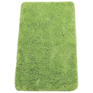 Brandsseller Badezimmerteppich 50x80 cm Badvorleger Badematte Badteppich rechteckig Chenille rutschfest saugstark maschinenwaschbar - Grün