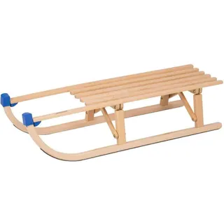 Holz-Faltschlitten Davos 100 cm klappbar robust Verletzungsschutz Winter