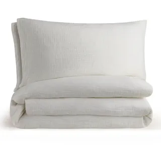 Blumtal Bettwäsche 200x200 cm - Bettbezug 200x200 - 2x 40x80 Beige Textil, Schlaftextilien, Bettwäsche, Bettwäsche