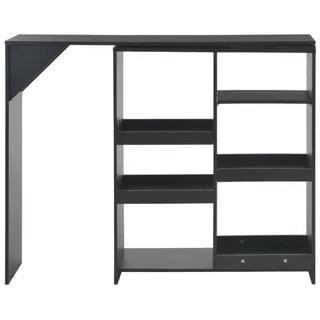 vidaXL Bartisch mit Beweglichem Regal Schwarz 138x39x110 cm - Schwarz