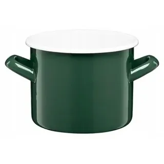 Galicja Gordon Emaille-Topf glatt 14 cm 1,5 l flaschengrün - Grün