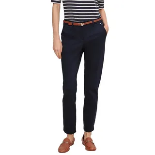 Comma, Comma Chinohose mit Gürtel Marine, 36