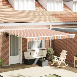 vidaXL Ausziehbare Markise Mehrfarbig 400 x 300 cm