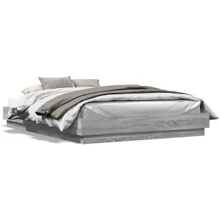 vidaXL Bettgestell Grau Sonoma 160x200 cm Holzwerkstoff - Grau
