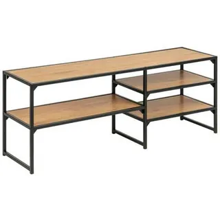 Actona Seaford Lowboard 120x46x33 cm Schwarz/Wildeiche Holzwerkstoff