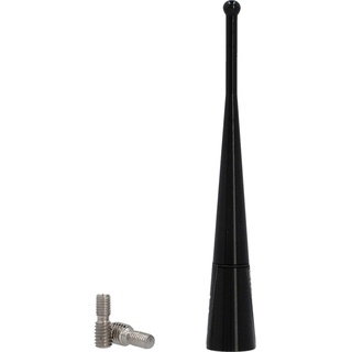 CARTREND 10505 Antennenstab Aluminium mit Gewindeadapter für alle gängigen vorhandenen Dach-Anschluss-Sockel 10 cm, schwarz