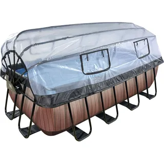 EXIT TOYS EXIT Wood Pool 400 x 200 x 122 cm inkl. Sandfilteranlage und Abdeckplane