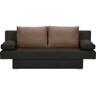 Carryhome SCHLAFSOFA Braun, Dunkelbraun - 190x74-86x80 cm