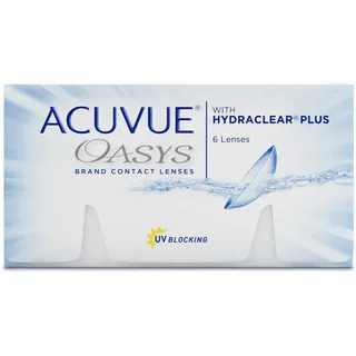 ACUVUE OASYS 2-Wochen-Kontaktlinsen für Tag und Nacht mit -9.50 dpt und BC 8.4 – UV Schutz, Austrocknungsschutz und extrem Komfortables Tragegefühl – 6 Linsen