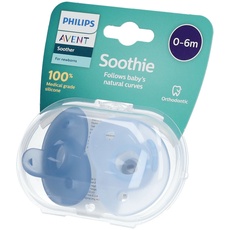 Bild Avent Soothie – BPA-freier Schnuller für Babys von 0 bis 6 Monaten, blau/hellblau (Modell SCF099/21)