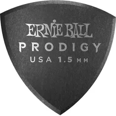 Ernie Ball 1,5 mm Large Shield Prodigy Plektren, 6er-Pack, Schwarz