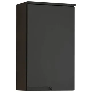 MID.YOU Hängeschrank Schwarz - Badezimmerschrank Bad Schrank mit viel Stauraum - 40 x 66,5 x 23 cm