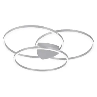 Q-KATE LED Deckenleuchte in Ringform mit Lichtfarbensteuerung ist Smart Home fähig - Silber