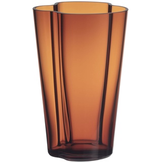 Iittala Aalto Vase Glas Kupferfarben, Maße: 14cm x 11,2cm x 22cm, 1062549