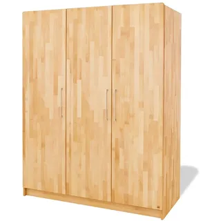 Pinolino Kinderkleiderschrank Natura 141 x 182 x 63 cm Buche massiv beige