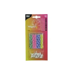 PAPSTAR Geburtstagskerzen Magisch mehrfarbig, 10 St.