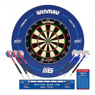WINMAU Blade 6 Dartscheibe Set mit Dart Surround