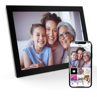 Xoro XOR107372 Digitaler Bilderrahmen, 25,6 cm 10,1 Touchscreen WLAN