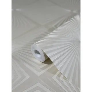 Glööckler Vliestapete Imperial Rauten Creme