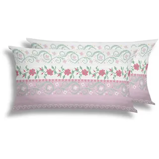 Florella Kissenbezüge ""Hella rosa" Soft-Touch Seersucker, 50% Baumwolle, 50% Viskose", rosa