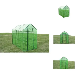vidaXL Gewächshaus Stahl XL - Gewächshäuser - Grün