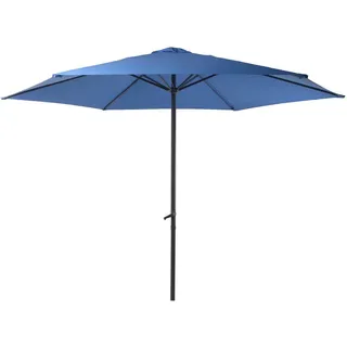 Gardenson Sonnenschirm , Blau, Grau , Textil , 250 cm , höhenverstellbar, regenabweisend, UV-beständig, wetterbeständig, geeignet für Balkon , Sonnenschutz, Sonnenschirme